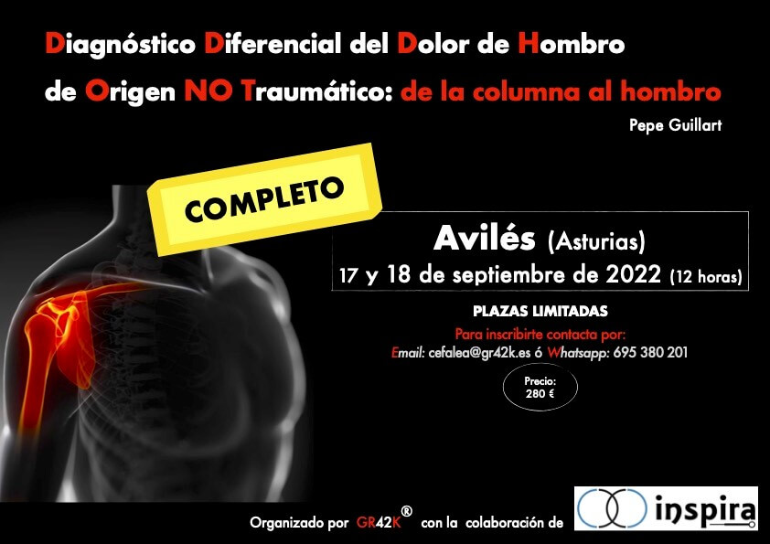 Seminario de hombro de Pepe Guillart en Centro Inspira Avilés Asturias completo
